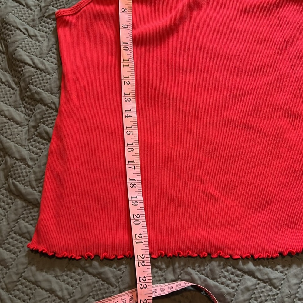 Levi’s : Red Ribbed Tank - XL - Picture 9 of 9